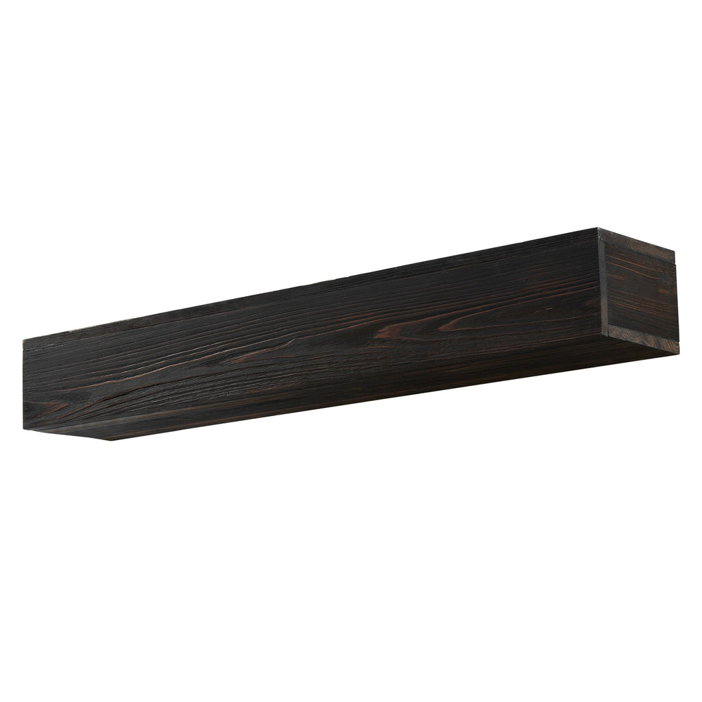 72" Rustic Wood Fireplace Mantel Shelf — Wall-Mounted, Espresso