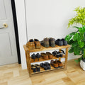 Acacia Wood Shoe Rack Bench — Holds Up to 200 lbs