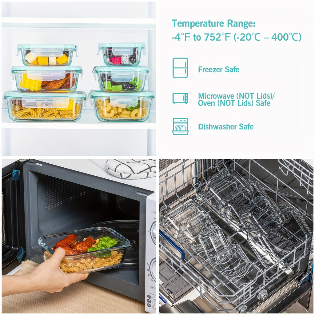 Airtight Fruit & Vegetable Storage Containers — 2-Pack, 4-Compartment