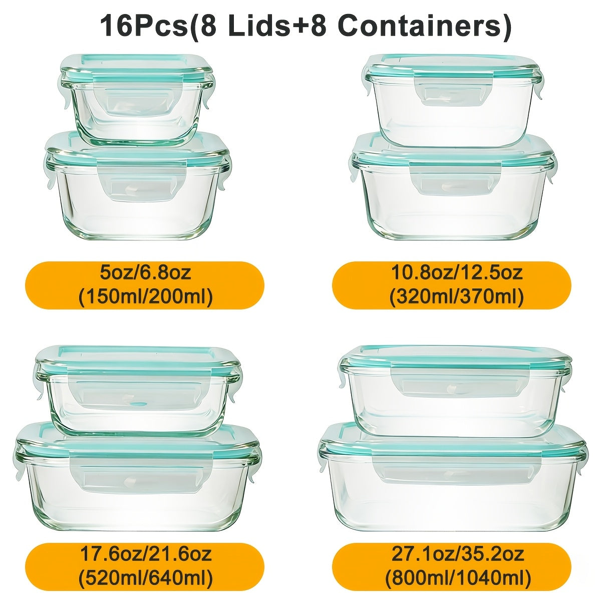 Airtight Fruit & Vegetable Storage Containers — 2-Pack, 4-Compartment