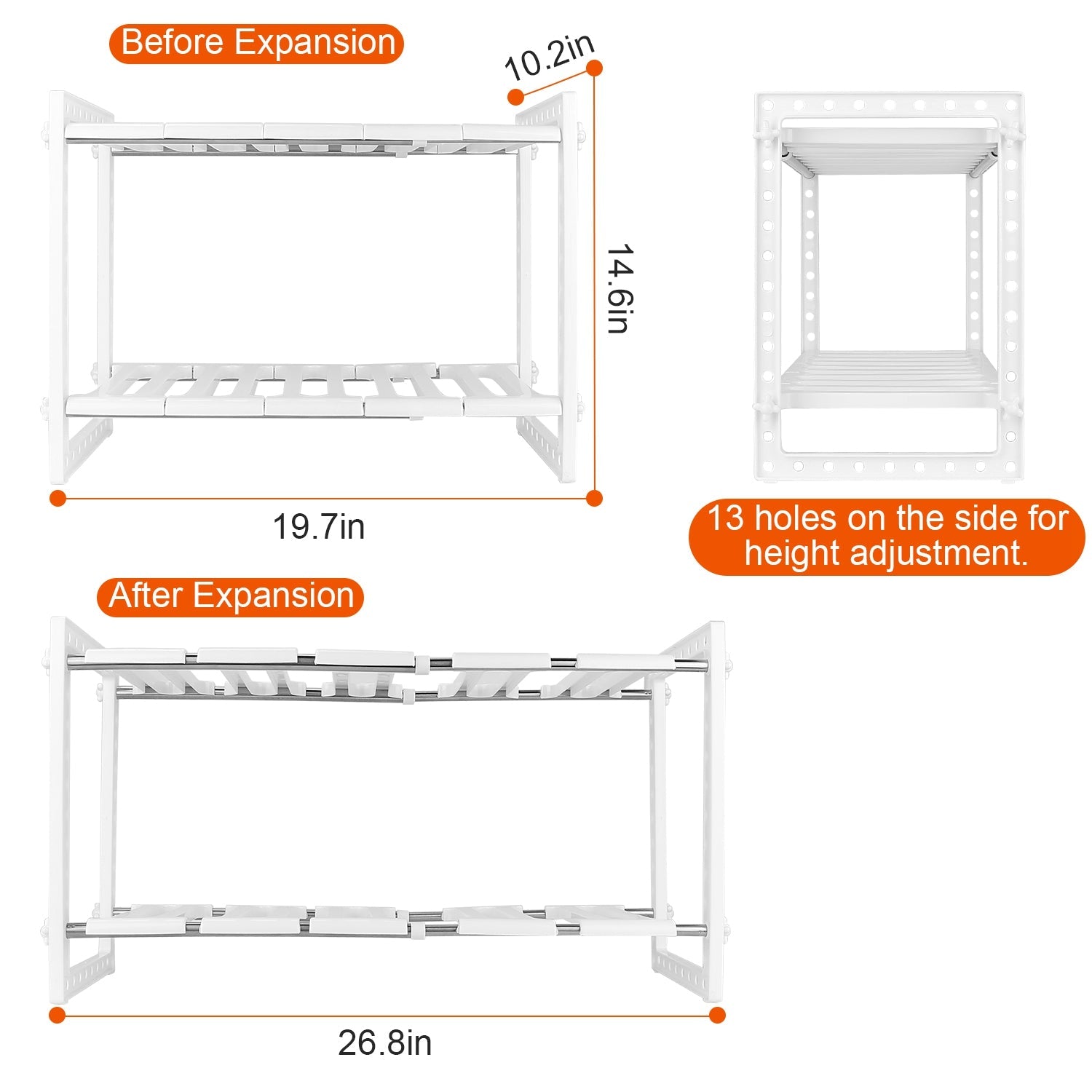 Retractable 2-Tier Under Sink Organizer