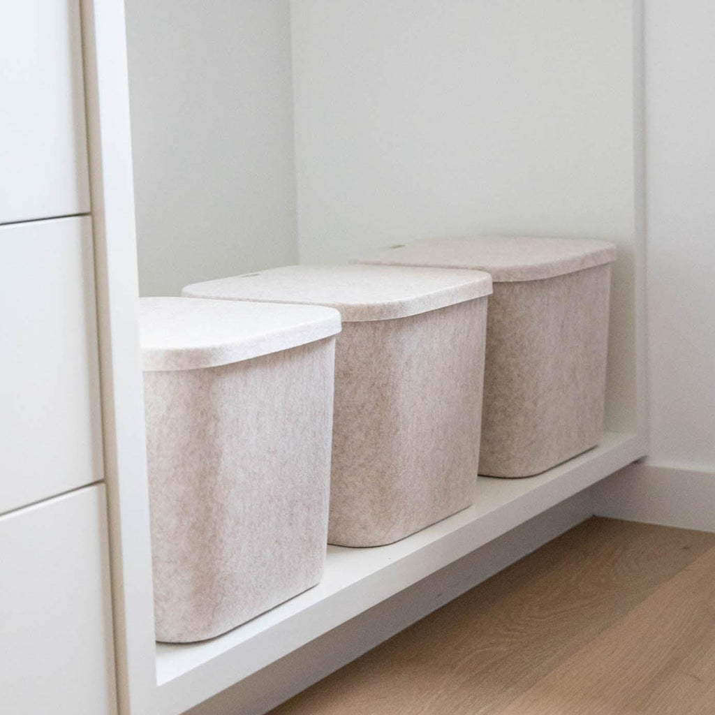 The Sculpted Bin — Original with Lid | Set of 3