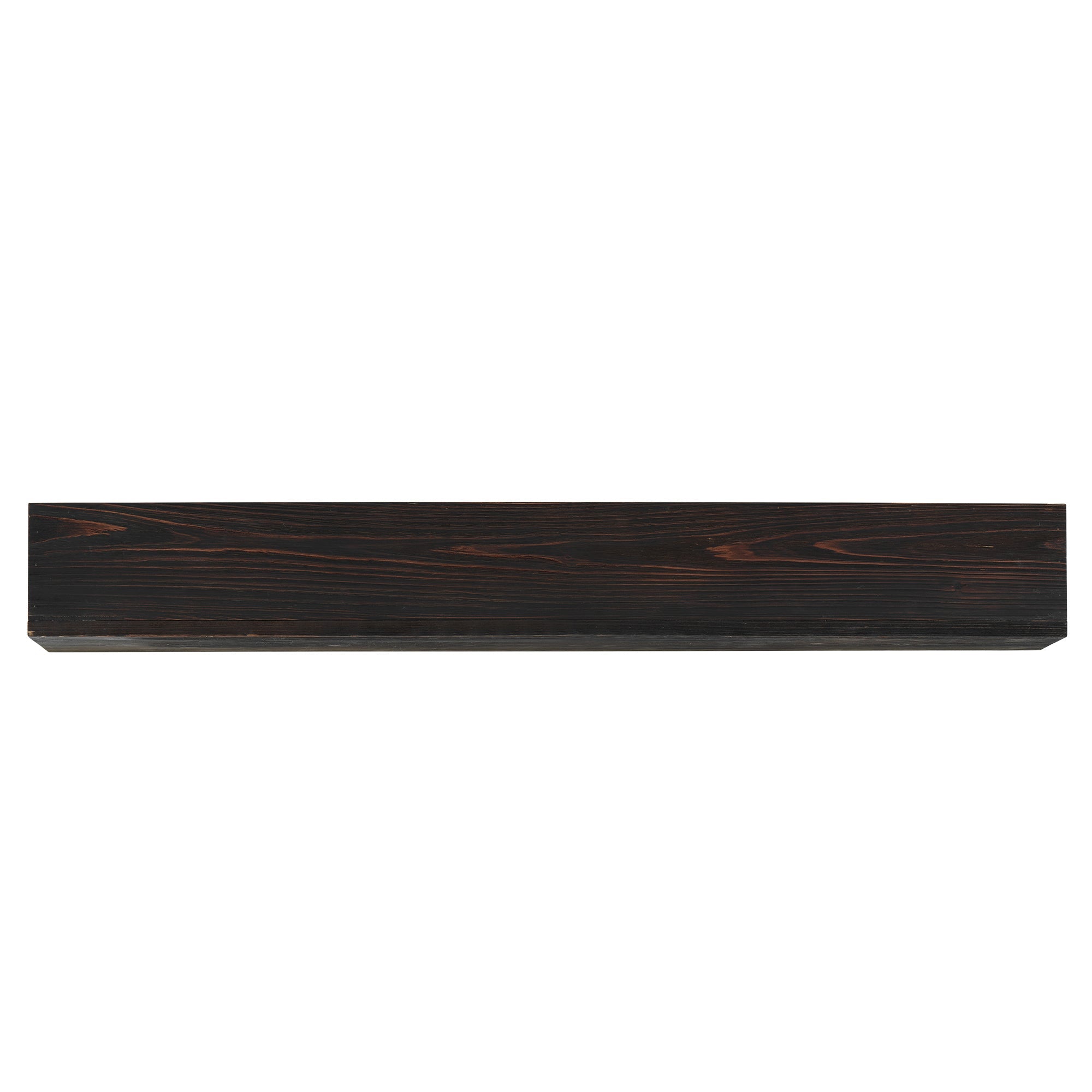 72" Rustic Wood Fireplace Mantel Shelf — Wall-Mounted, Espresso