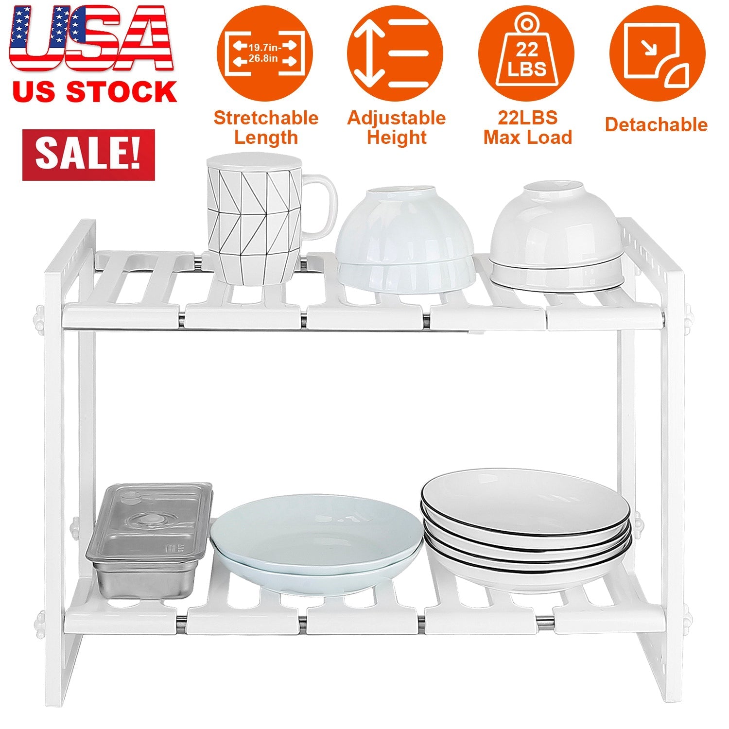 Retractable 2-Tier Under Sink Organizer