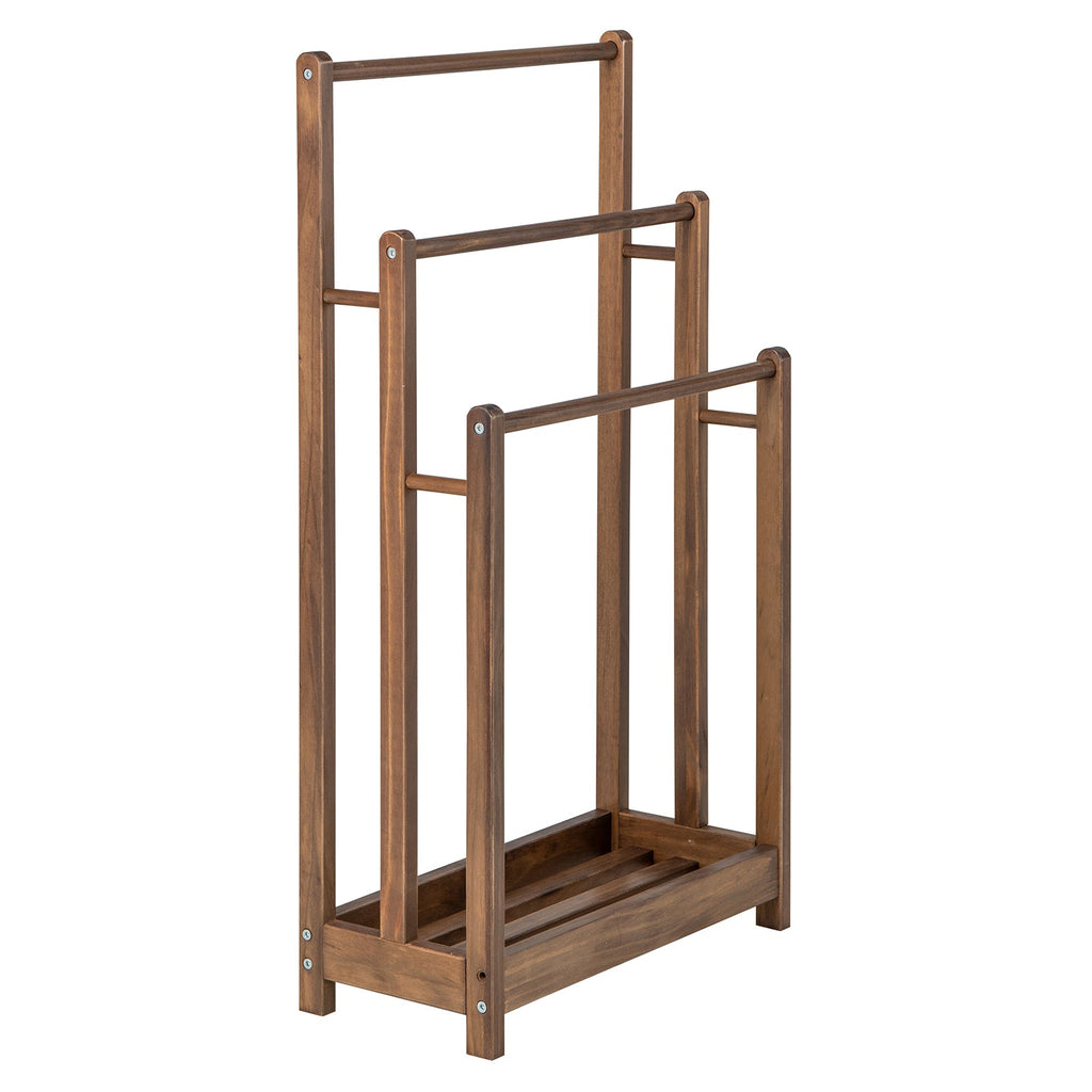 3-Bar Freestanding Towel Rack with Storage Shelf