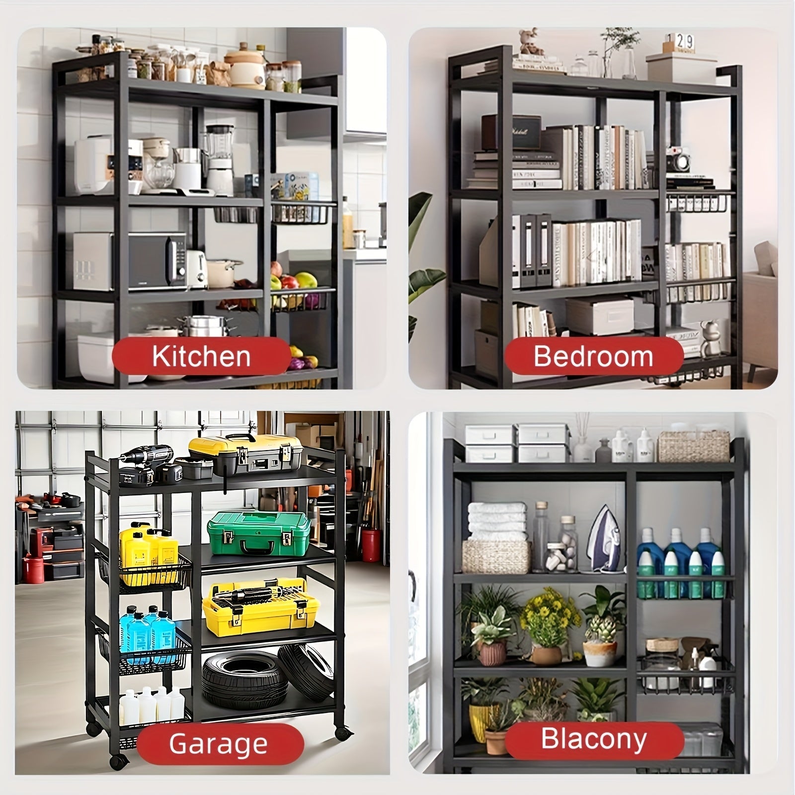 Wall-Mounted Garage Ledge Shelf