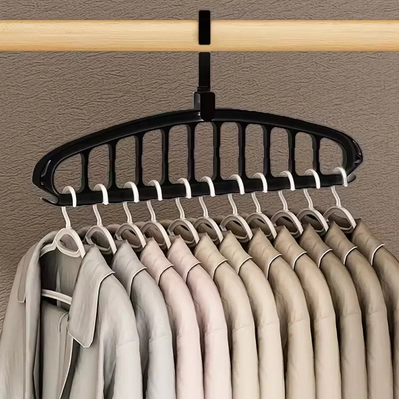 Foldable Multi-Hole Space-Saving Clothes Hanger