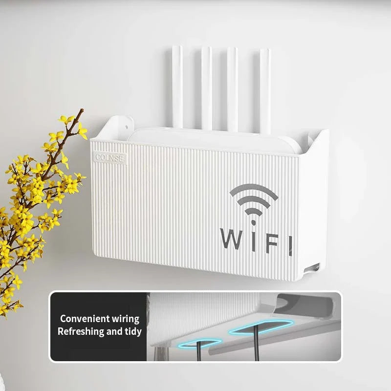 Wall-Mounted Router & TV Box Storage Rack