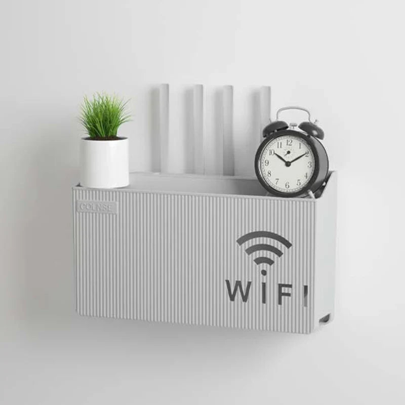 Wall-Mounted Router & TV Box Storage Rack