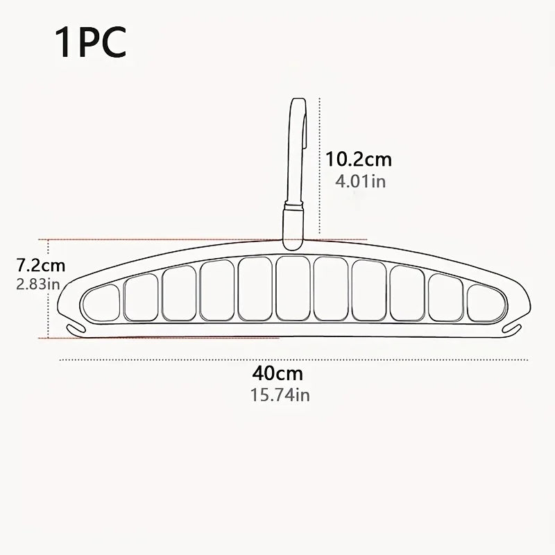Foldable Multi-Hole Space-Saving Clothes Hanger