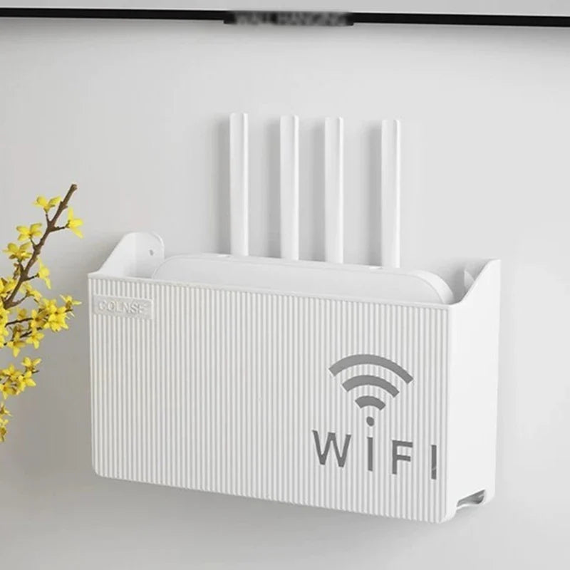 Wall-Mounted Router & TV Box Storage Rack