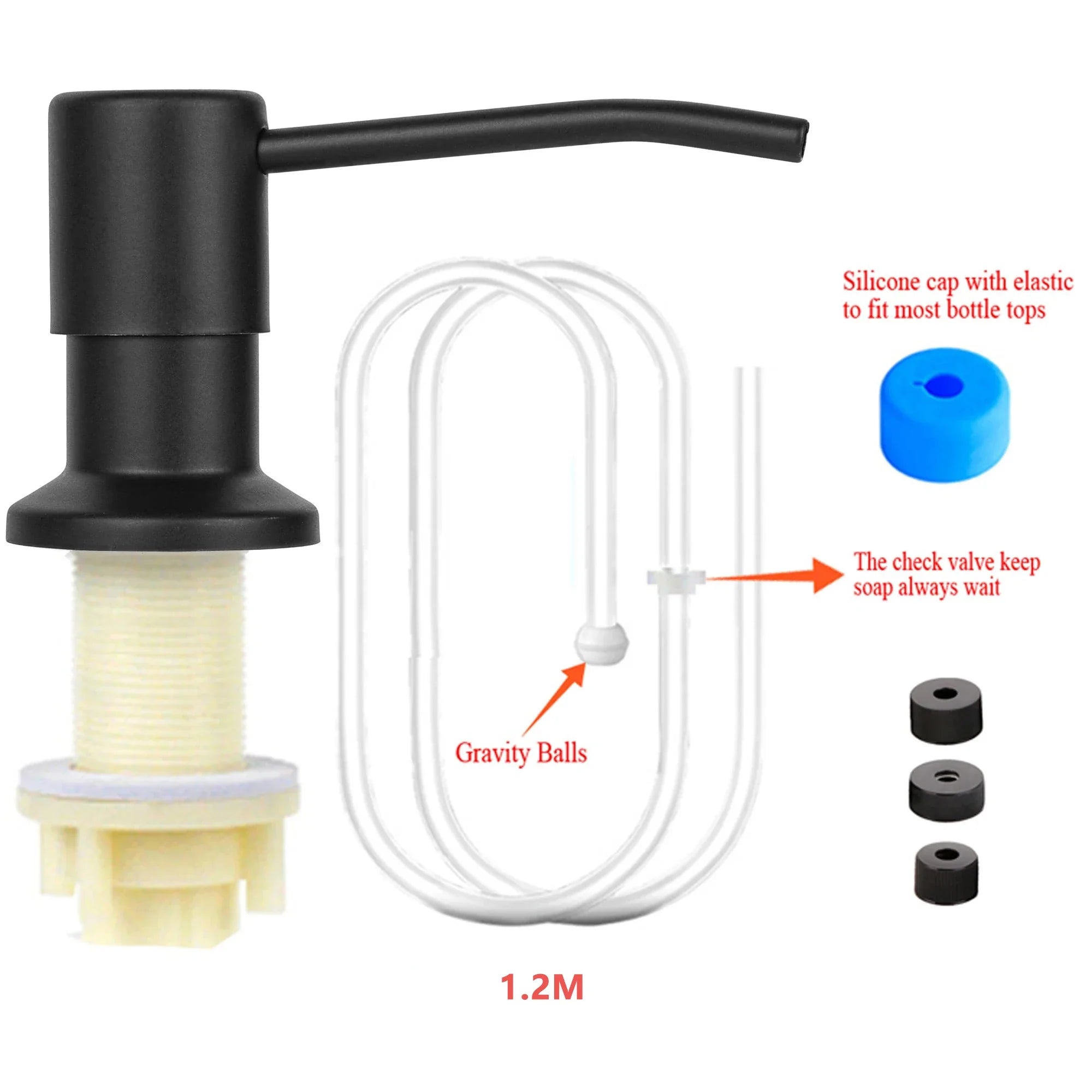 Stainless Steel Sink Soap Dispenser Kit