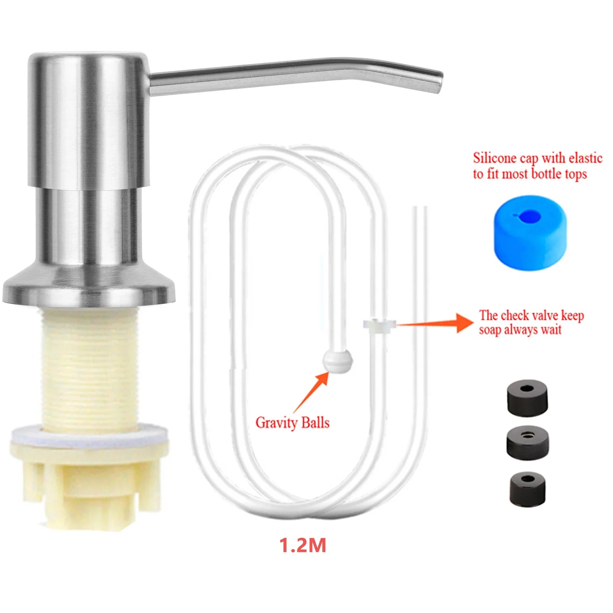Stainless Steel Sink Soap Dispenser Kit