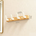 Wall-Mount Coat Rack with Wooden Hooks — Entryway Storage