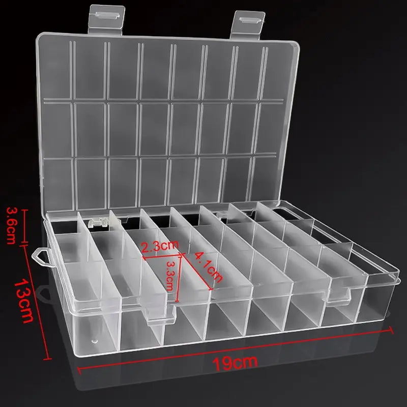 Hanging Stackable Storage Bins — 24-Pack, Blue/Red (5"x4"x3")