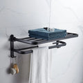 Wall-Mounted Folding Towel Rack with Hook