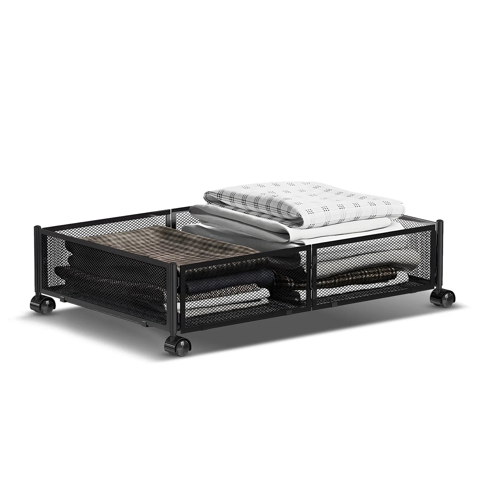 Foldable Under-Bed Storage Container with Wheels