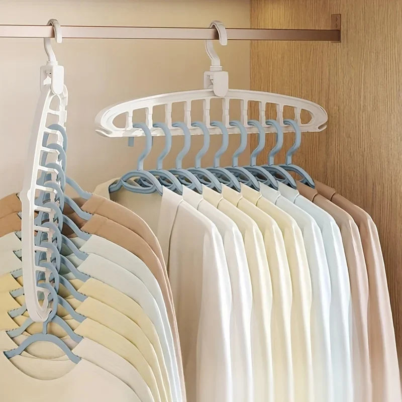 Foldable Multi-Hole Space-Saving Clothes Hanger