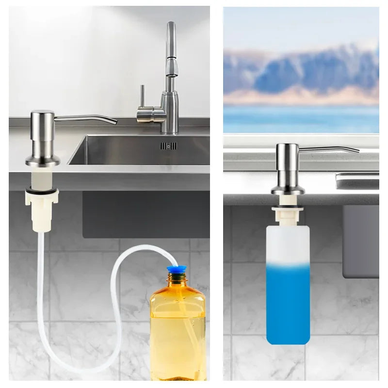Stainless Steel Sink Soap Dispenser Kit