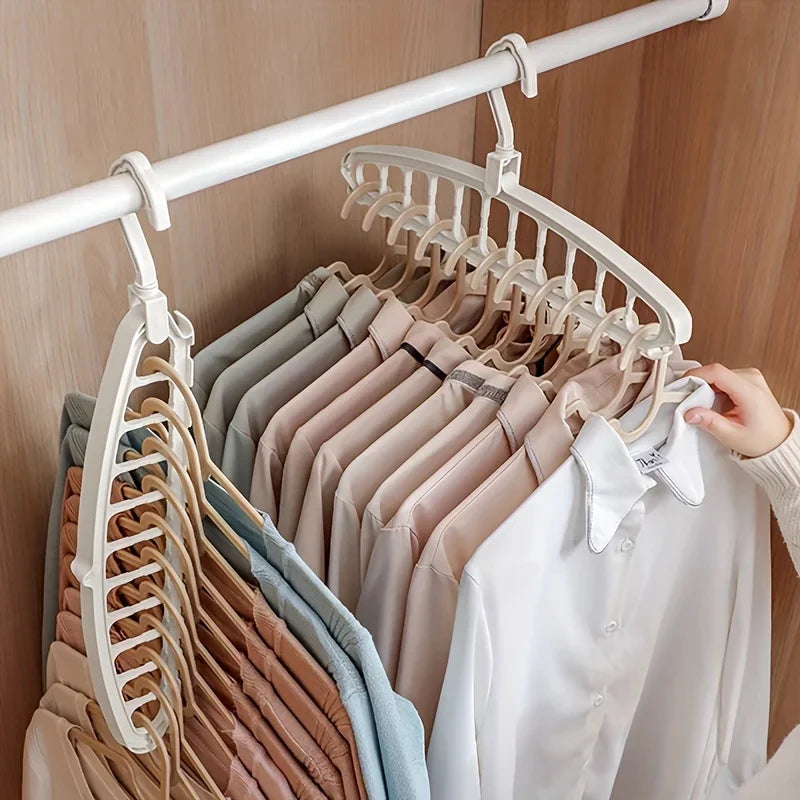 Foldable Multi-Hole Space-Saving Clothes Hanger