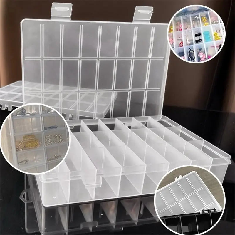 Hanging Stackable Storage Bins — 24-Pack, Blue/Red (5"x4"x3")