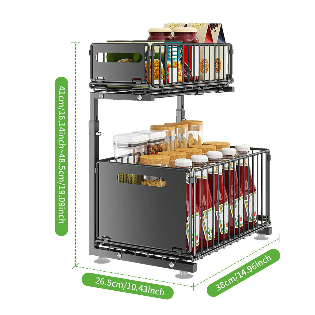 Tap-Mounted Sink Organizer with Drainage Rack — Space-Saving