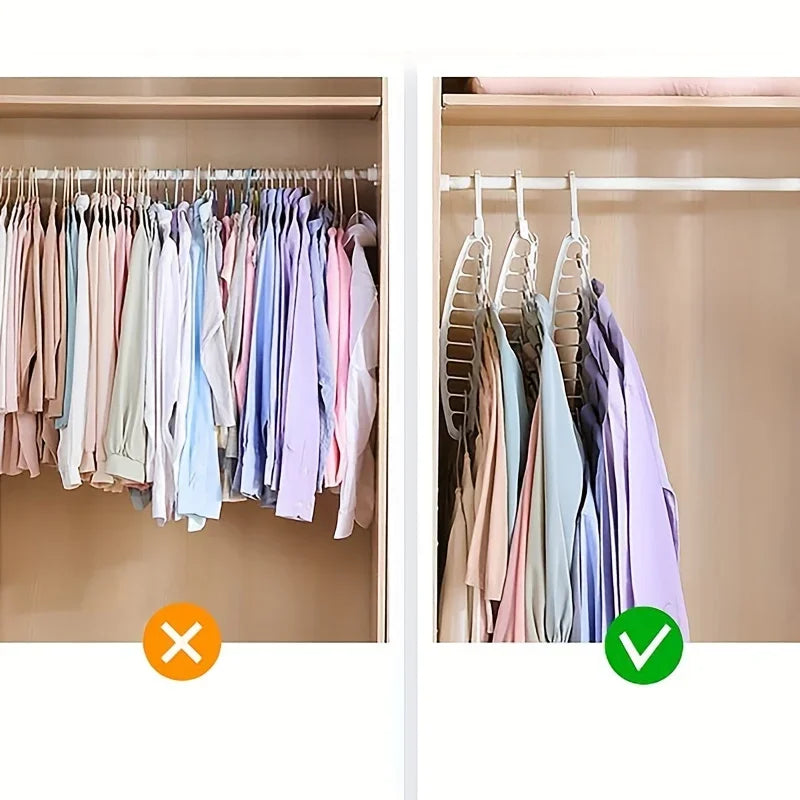 Foldable Multi-Hole Space-Saving Clothes Hanger