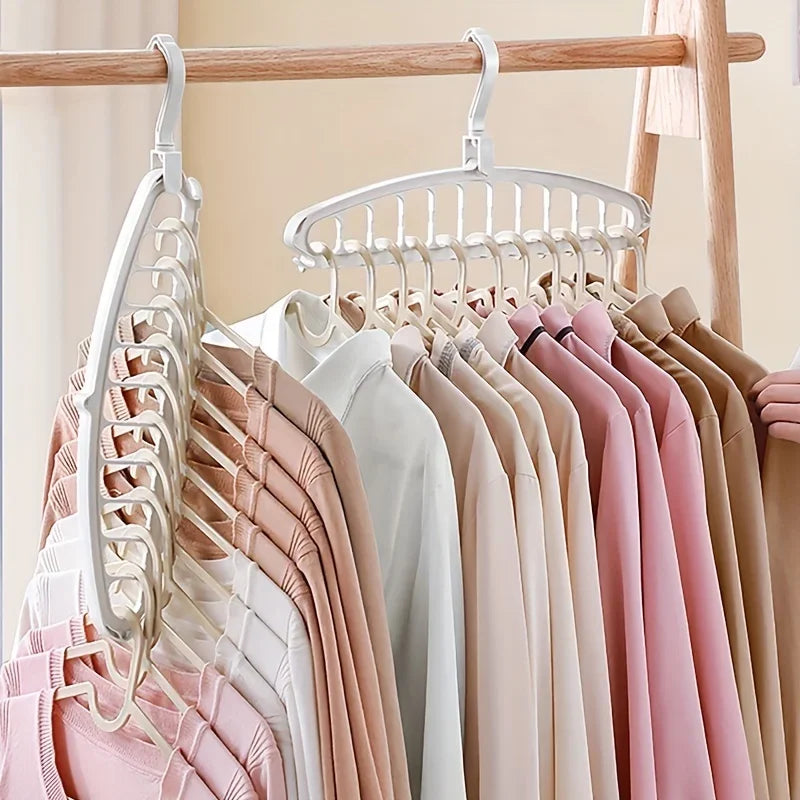 Foldable Multi-Hole Space-Saving Clothes Hanger