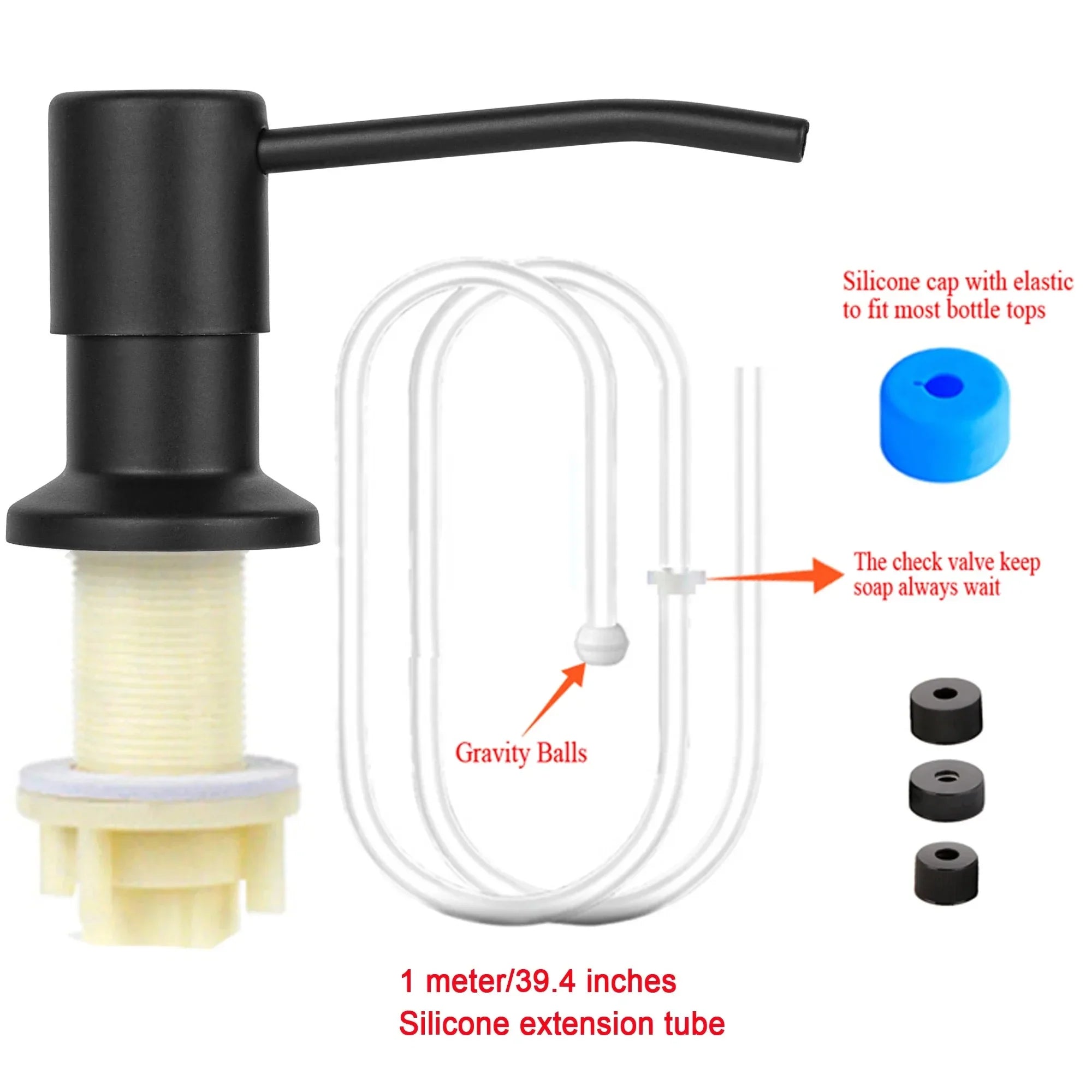 Stainless Steel Sink Soap Dispenser Kit