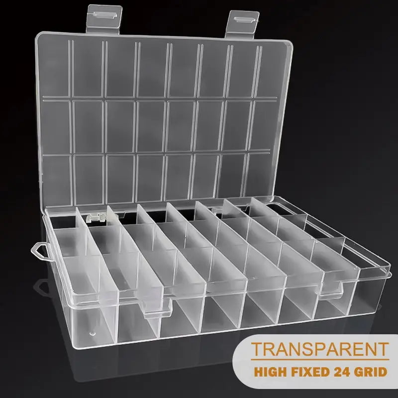 Hanging Stackable Storage Bins — 24-Pack, Blue/Red (5"x4"x3")