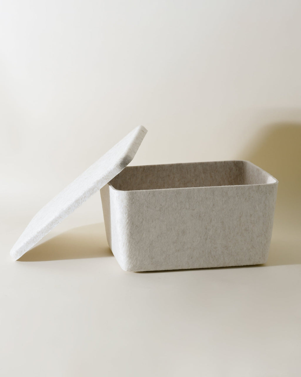 The Sculpted Bin — Wide with Lid | Set of 3