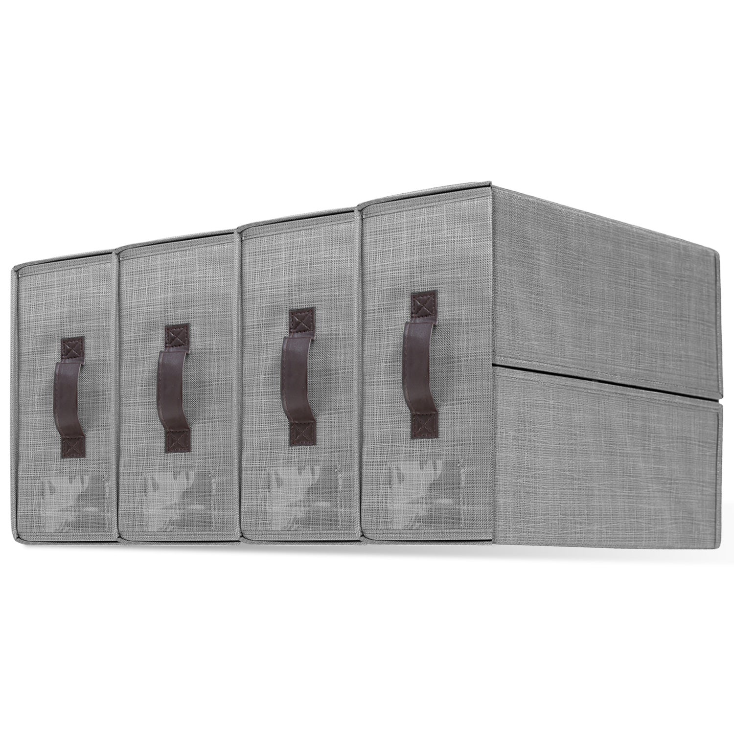 Foldable Bed Sheet Storage Bins — 4 Pack