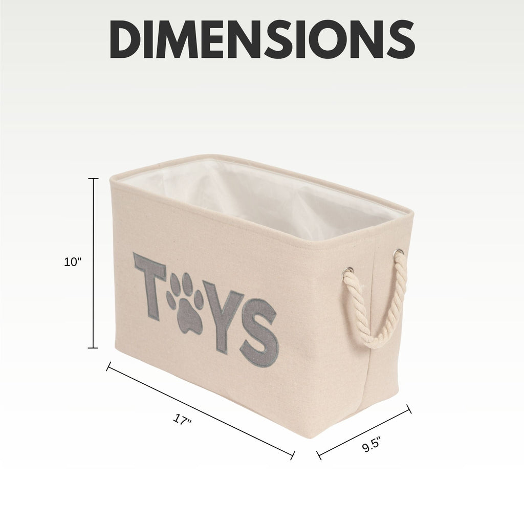 Foldable Fabric Dog Toy Storage Bin