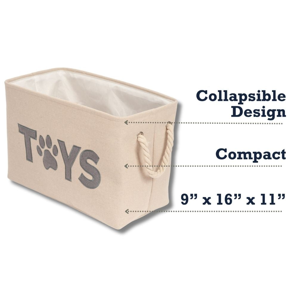 Foldable Fabric Dog Toy Storage Bin