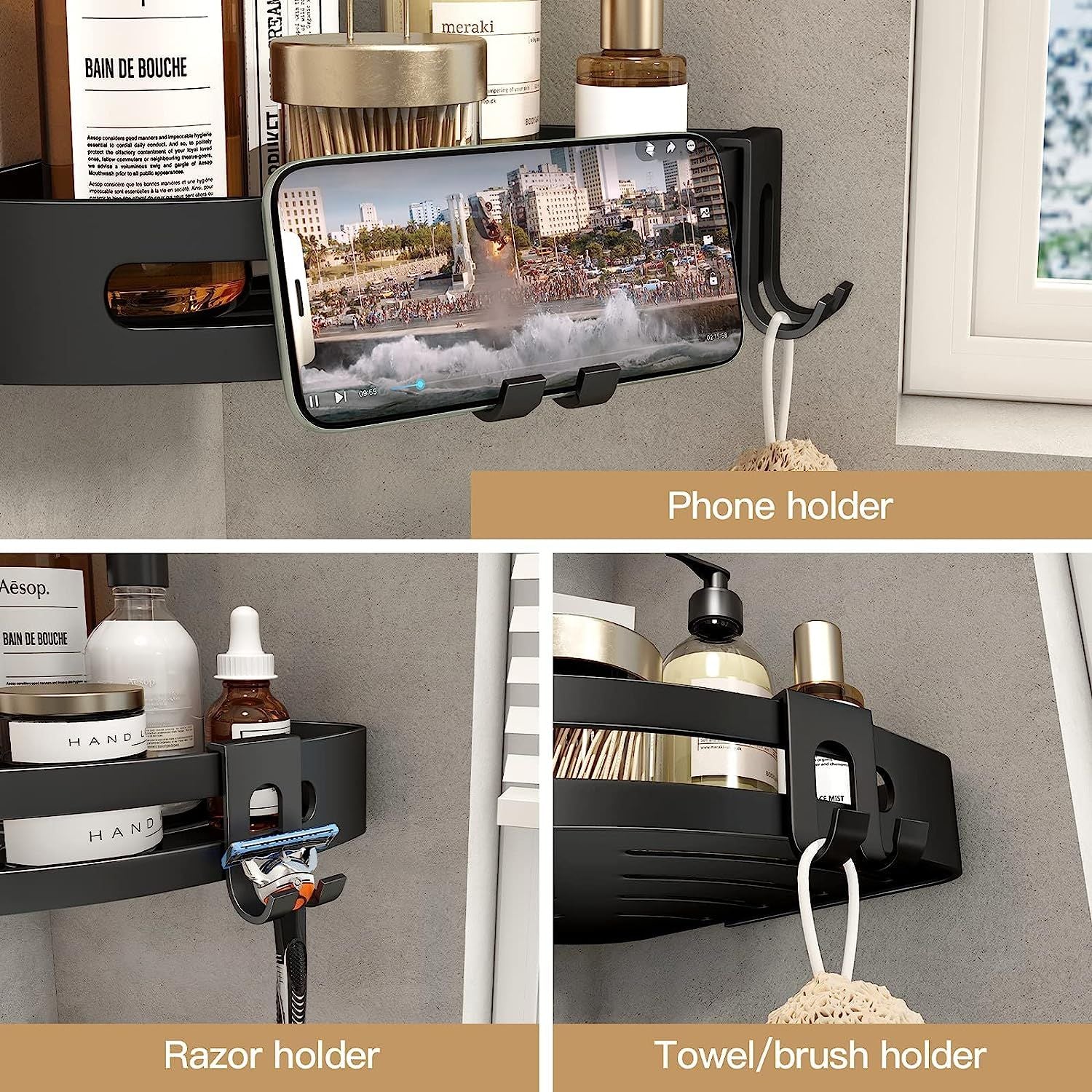 Shower Corner Shelf Caddy 2 Pack shower Organizer Corner