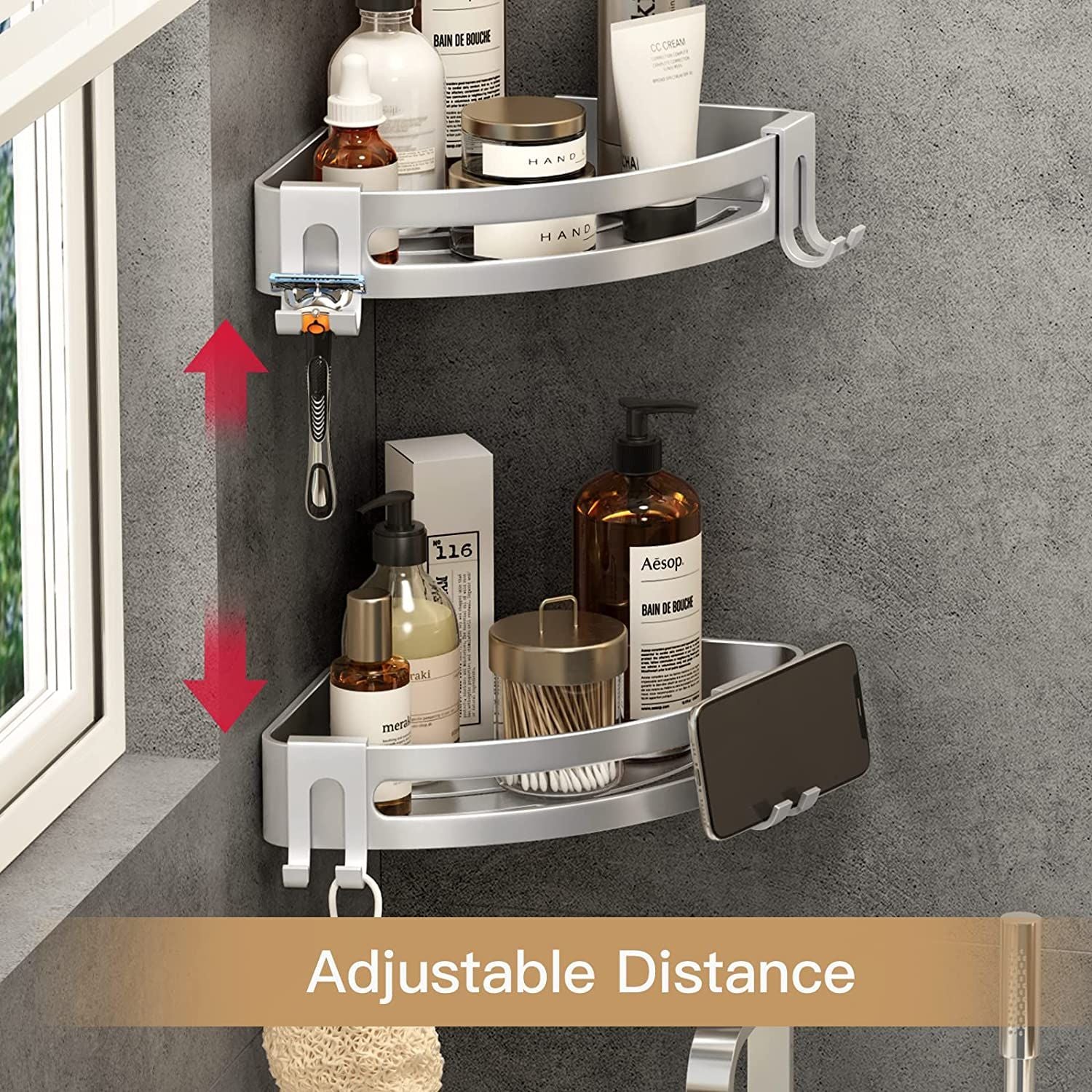 Shower Corner Shelf Caddy 2 Pack shower Organizer Corner