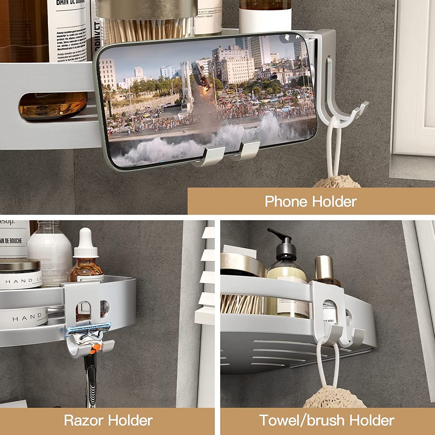 Shower Corner Shelf Caddy 2 Pack shower Organizer Corner