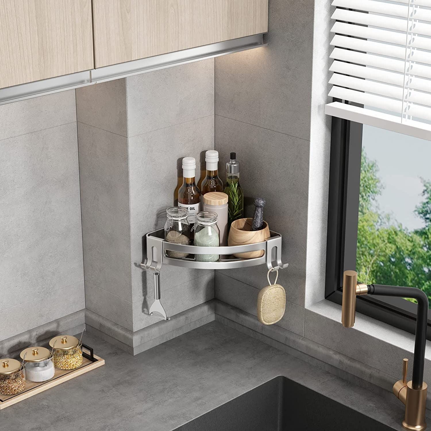 Shower Corner Shelf Caddy 2 Pack shower Organizer Corner
