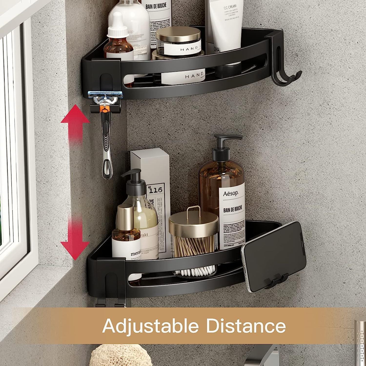 Shower Corner Shelf Caddy 2 Pack shower Organizer Corner