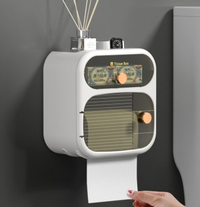 Waterproof Wall-Mounted Toilet Paper Holder