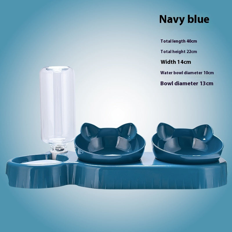 3-in-1 Elevated Pet Feeding Station with Auto Water Bowl
