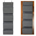 Over the Door Hanging Organizer — 4 Bins, Grey