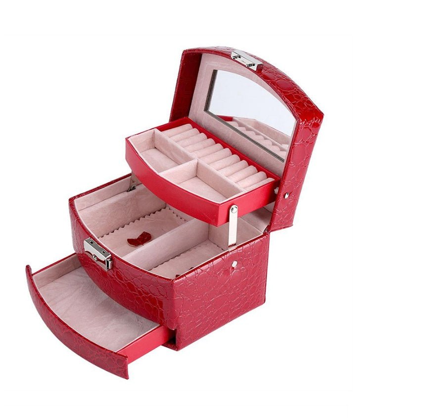 Luxury 3-Layer Jewelry Box Organizer
