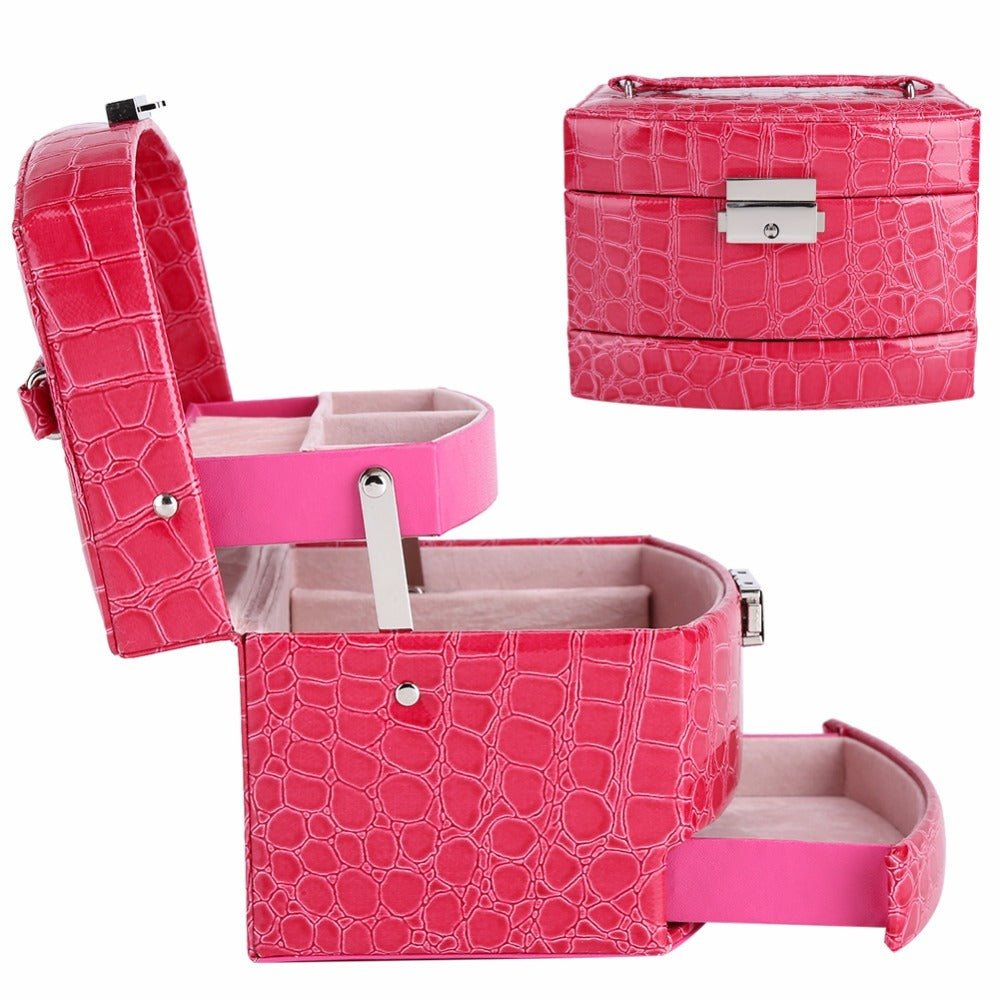 Luxury 3-Layer Jewelry Box Organizer