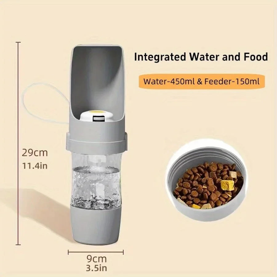 Portable Dog Water Bottle — 750ml Travel Dispenser for Walks & Hiking
