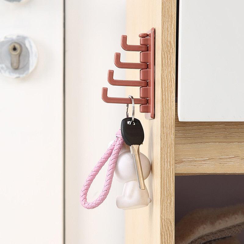 Rotating Self-Adhesive Wall Hook — 4 Pack