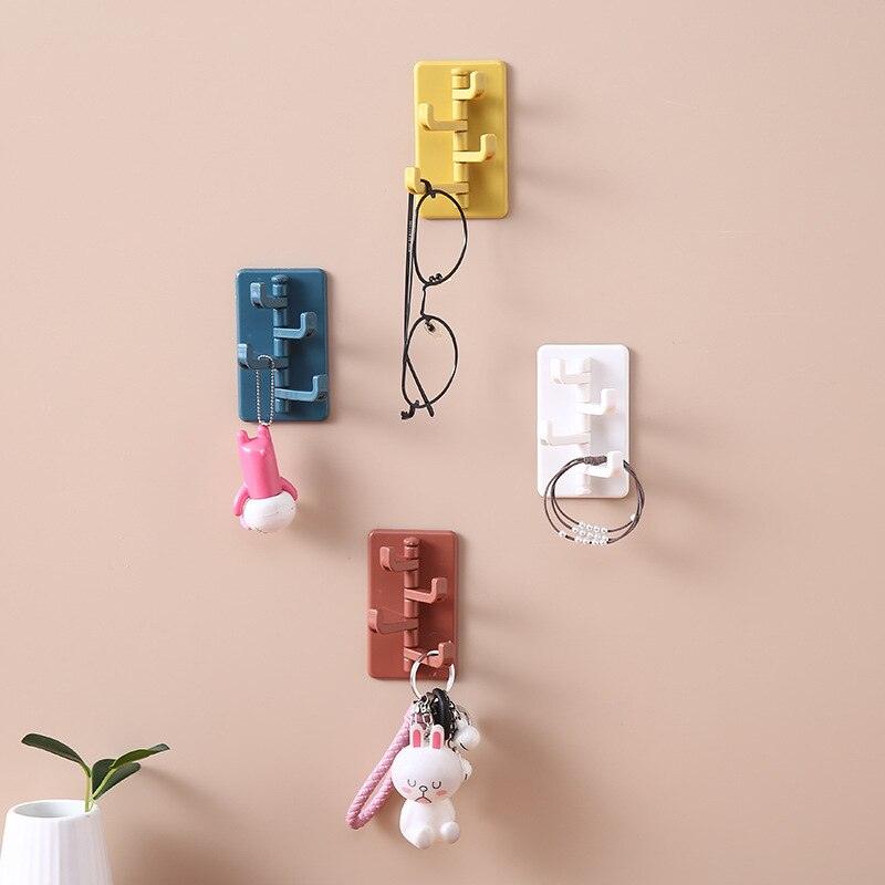 Rotating Self-Adhesive Wall Hook — 4 Pack