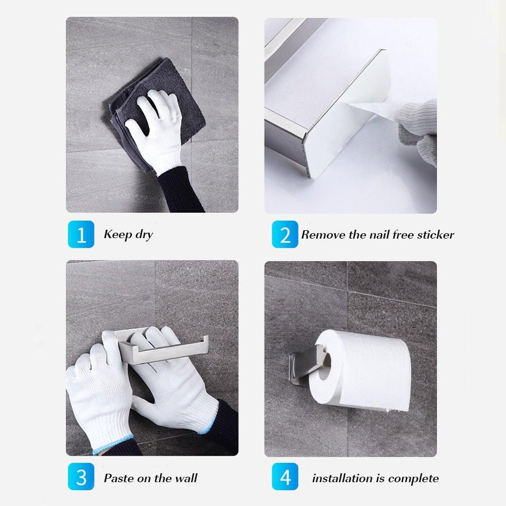 Self-Adhesive Toilet Paper Holder